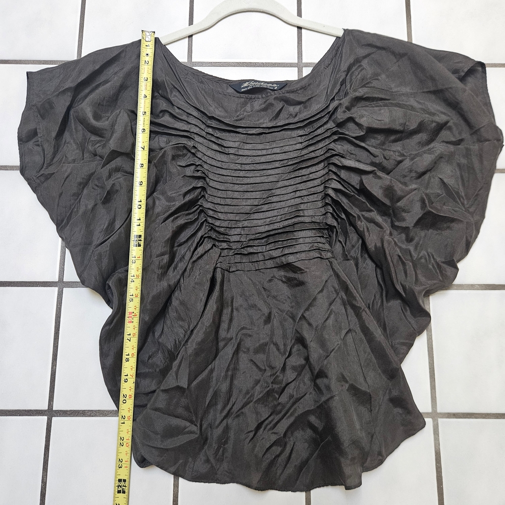 100% Silk All Saints Top Black